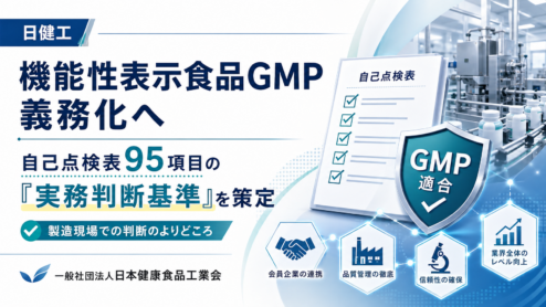 機能性表示食品GMP対応「実務判断基準（第1版）」を策定しました